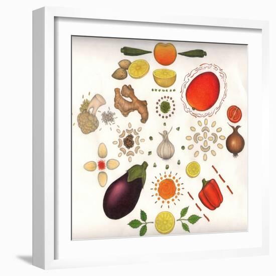 Fruit and Vegetables-Wayne Anderson-Framed Giclee Print