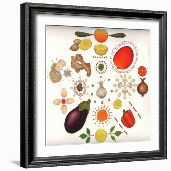 Fruit and Vegetables-Wayne Anderson-Framed Giclee Print