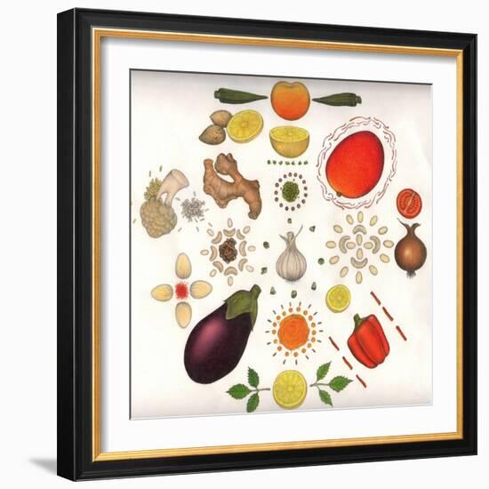 Fruit and Vegetables-Wayne Anderson-Framed Giclee Print