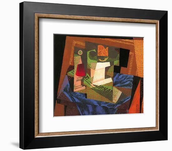 Fruit Bowl on a Tablecloth-Juan Gris-Framed Art Print