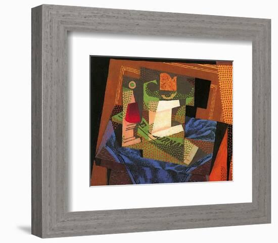 Fruit Bowl on a Tablecloth-Juan Gris-Framed Art Print
