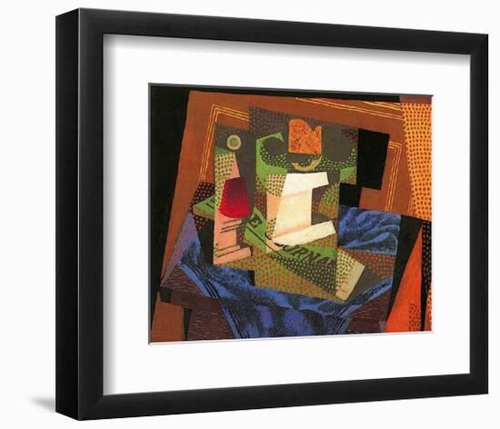 Fruit Bowl on a Tablecloth-Juan Gris-Framed Art Print