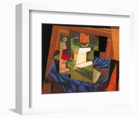 Fruit Bowl on a Tablecloth-Juan Gris-Framed Art Print