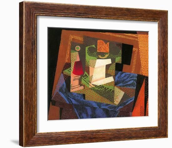 Fruit Bowl on a Tablecloth-Juan Gris-Framed Art Print