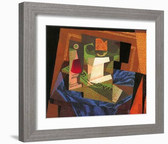 Fruit Bowl on a Tablecloth-Juan Gris-Framed Art Print