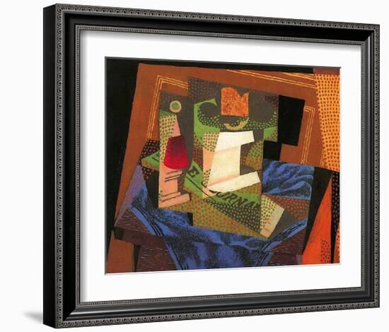 Fruit Bowl on a Tablecloth-Juan Gris-Framed Art Print