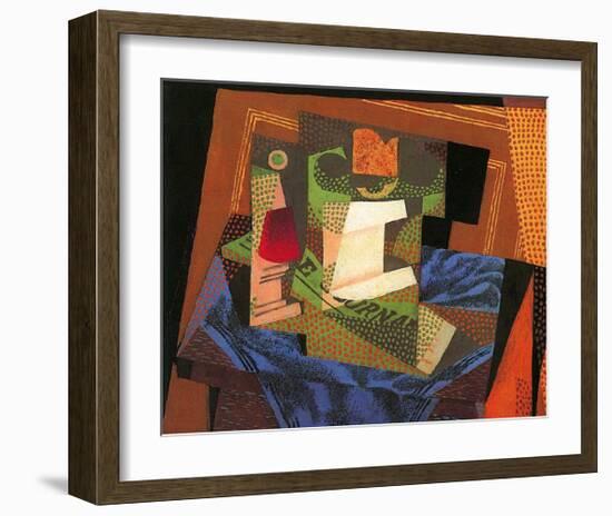 Fruit Bowl on a Tablecloth-Juan Gris-Framed Art Print