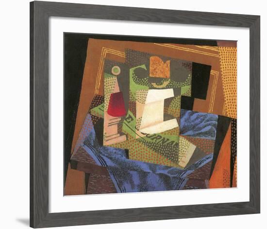 Fruit Bowl on a Tablecloth-Juan Gris-Framed Art Print
