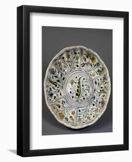 Fruit Bowl with Floral Decorations, 1613, Ceramic, Veneto, Italy-null-Framed Giclee Print