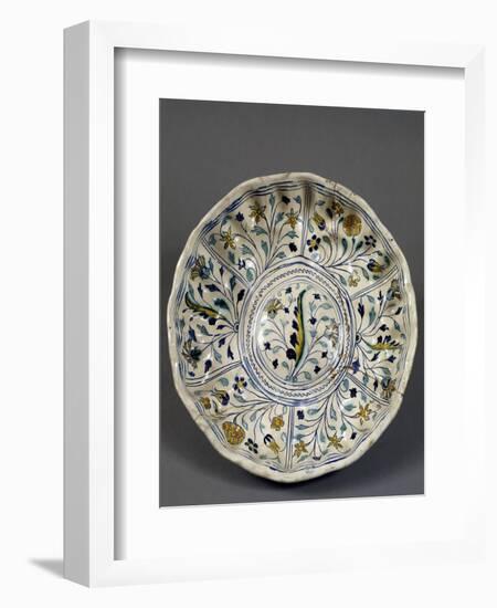 Fruit Bowl with Floral Decorations, 1613, Ceramic, Veneto, Italy-null-Framed Giclee Print