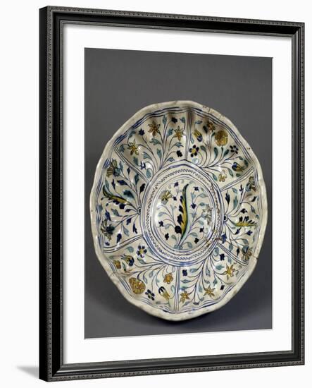 Fruit Bowl with Floral Decorations, 1613, Ceramic, Veneto, Italy-null-Framed Giclee Print