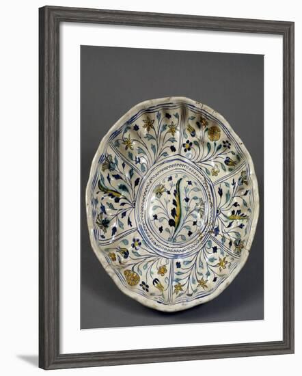 Fruit Bowl with Floral Decorations, 1613, Ceramic, Veneto, Italy-null-Framed Giclee Print