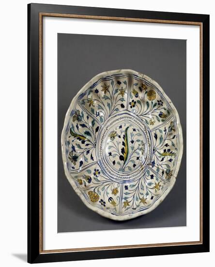 Fruit Bowl with Floral Decorations, 1613, Ceramic, Veneto, Italy-null-Framed Giclee Print