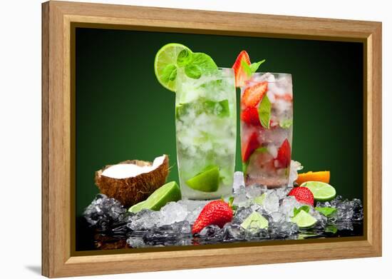 Fruit Cocktail With Dark Background-Jag_cz-Framed Premier Image Canvas
