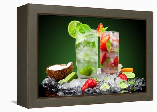 Fruit Cocktail With Dark Background-Jag_cz-Framed Premier Image Canvas