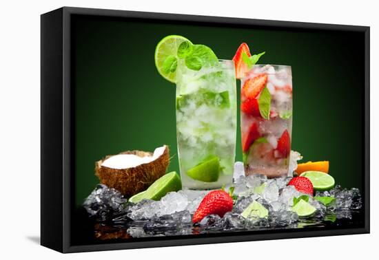 Fruit Cocktail With Dark Background-Jag_cz-Framed Premier Image Canvas