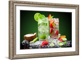 Fruit Cocktail With Dark Background-Jag_cz-Framed Photographic Print