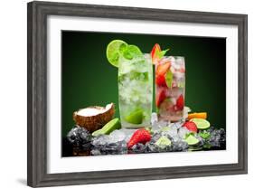 Fruit Cocktail With Dark Background-Jag_cz-Framed Photographic Print