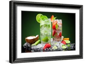 Fruit Cocktail With Dark Background-Jag_cz-Framed Photographic Print