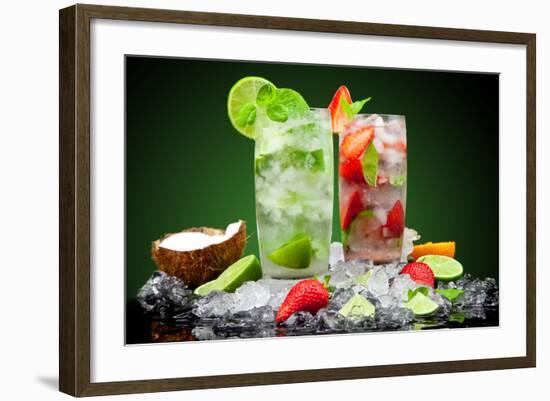 Fruit Cocktail With Dark Background-Jag_cz-Framed Photographic Print