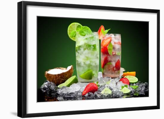 Fruit Cocktail With Dark Background-Jag_cz-Framed Photographic Print