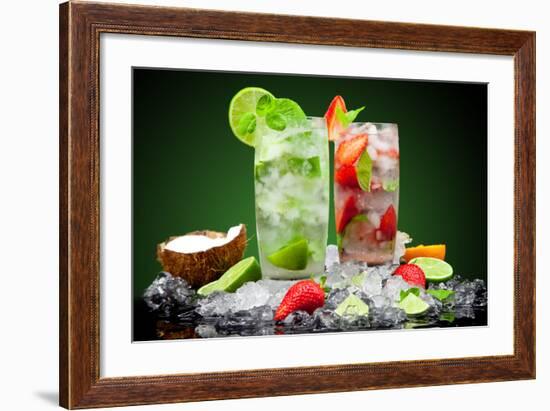 Fruit Cocktail With Dark Background-Jag_cz-Framed Photographic Print