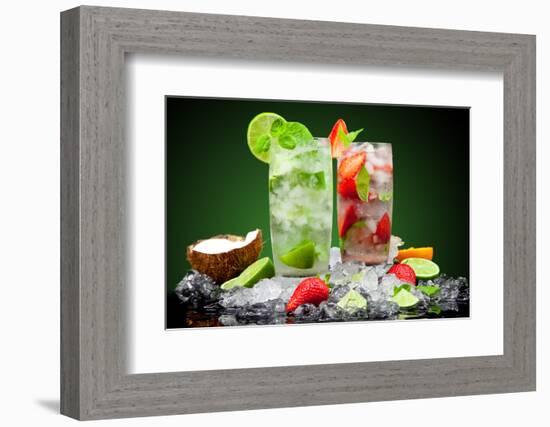 Fruit Cocktail With Dark Background-Jag_cz-Framed Photographic Print