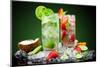 Fruit Cocktail With Dark Background-Jag_cz-Mounted Photographic Print