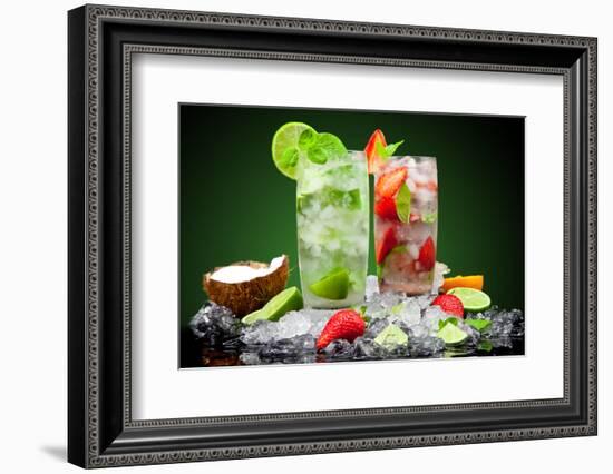 Fruit Cocktail With Dark Background-Jag_cz-Framed Photographic Print