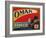 Fruit Crate Labels: Omak Brand Fancy Apples; Omak Fruit Growers-null-Framed Art Print