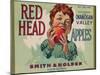 Fruit Crate Labels: Red Head Apples; Distributed by Smith and Holden, New York-null-Mounted Art Print