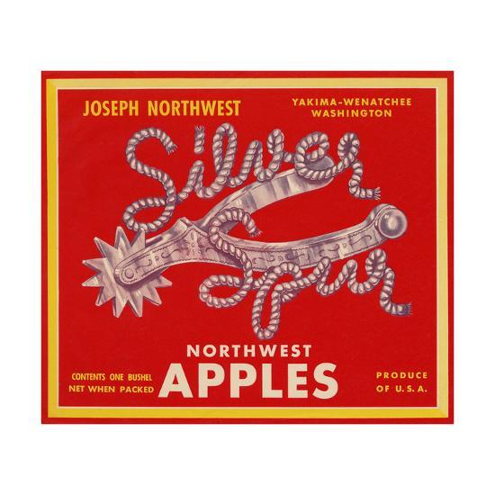 fruit crate labels silver spur northwest apples art print by art com