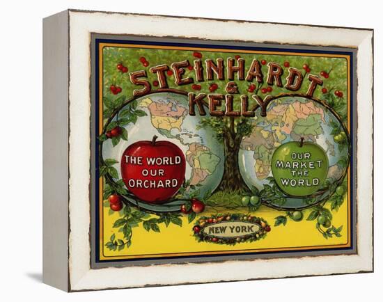 Fruit Crate Labels: Steinhardt and Kelly; New York, New York-null-Framed Stretched Canvas