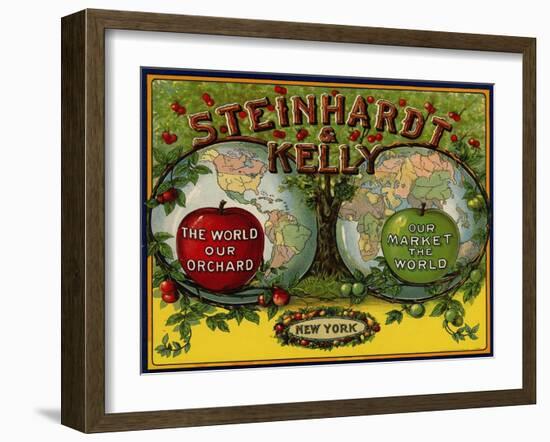 Fruit Crate Labels: Steinhardt and Kelly; New York, New York-null-Framed Art Print