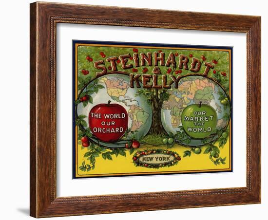 Fruit Crate Labels: Steinhardt and Kelly; New York, New York-null-Framed Art Print