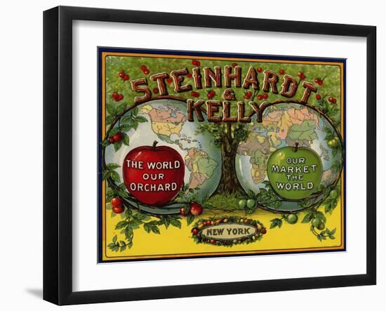 Fruit Crate Labels: Steinhardt and Kelly; New York, New York-null-Framed Art Print