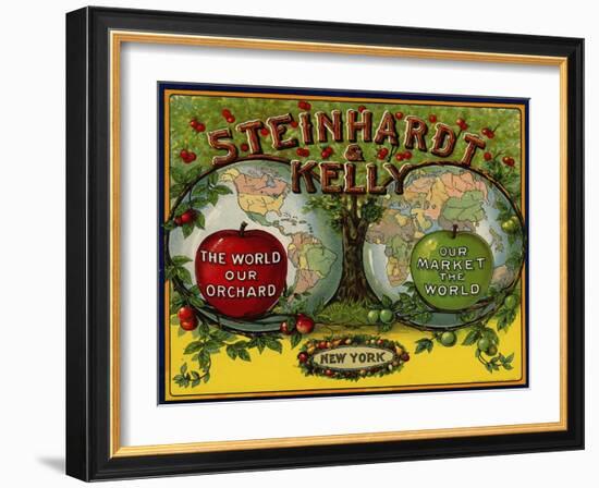 Fruit Crate Labels: Steinhardt and Kelly; New York, New York-null-Framed Art Print