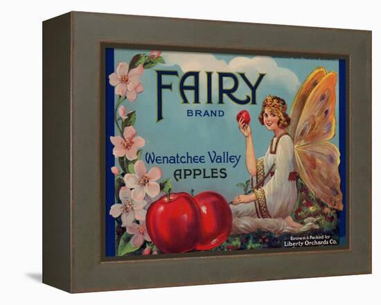 Fruit Crate Labels: Wenatchee Valley Apples; Fairy Brand-null-Framed Stretched Canvas