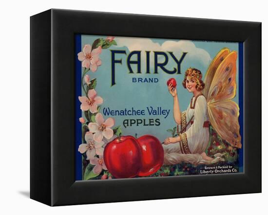 Fruit Crate Labels: Wenatchee Valley Apples; Fairy Brand-null-Framed Stretched Canvas