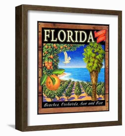 Fruit Crate Oranges I-Chris Vest-Framed Art Print