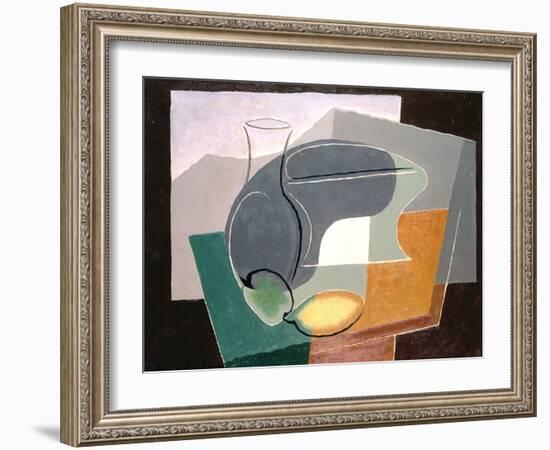 Fruit-Dish and Carafe, 1927-Juan Gris-Framed Giclee Print