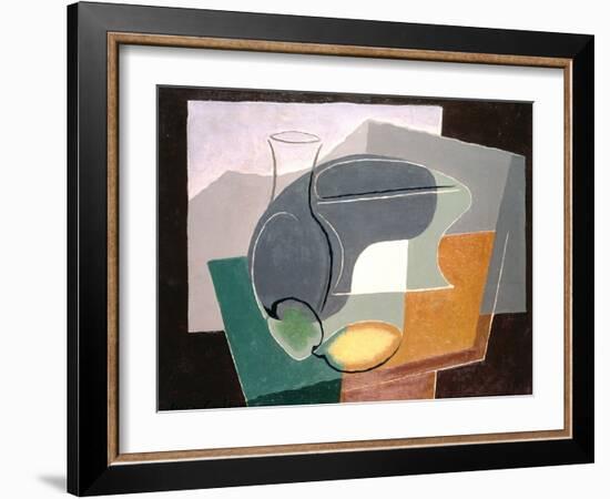 Fruit-Dish and Carafe, 1927-Juan Gris-Framed Giclee Print