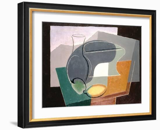 Fruit-Dish and Carafe, 1927-Juan Gris-Framed Giclee Print