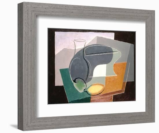 Fruit-Dish and Carafe, 1927-Juan Gris-Framed Giclee Print