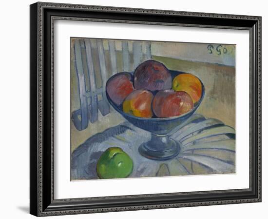 Fruit dish on a Garden Chair, c.1890-Paul Gauguin-Framed Giclee Print