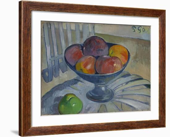 Fruit dish on a Garden Chair, c.1890-Paul Gauguin-Framed Giclee Print