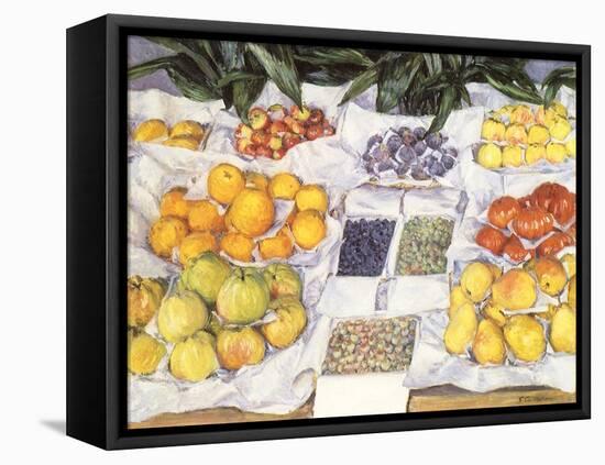 Fruit Displayed on a Stand, 1881-Gustave Caillebotte-Framed Premier Image Canvas