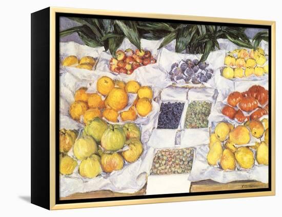 Fruit Displayed on a Stand, 1881-Gustave Caillebotte-Framed Premier Image Canvas