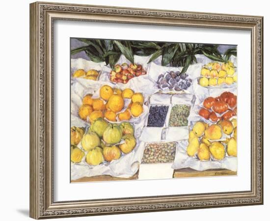 Fruit Displayed on a Stand, 1881-Gustave Caillebotte-Framed Giclee Print