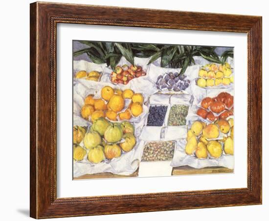 Fruit Displayed on a Stand, 1881-Gustave Caillebotte-Framed Giclee Print